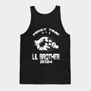 First Time Lil Brother Est 2024  Father's Day Tank Top